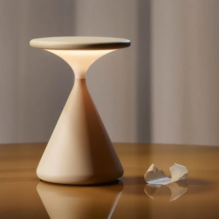GlowHour – Wireless Table Lamp in Hourglass Design