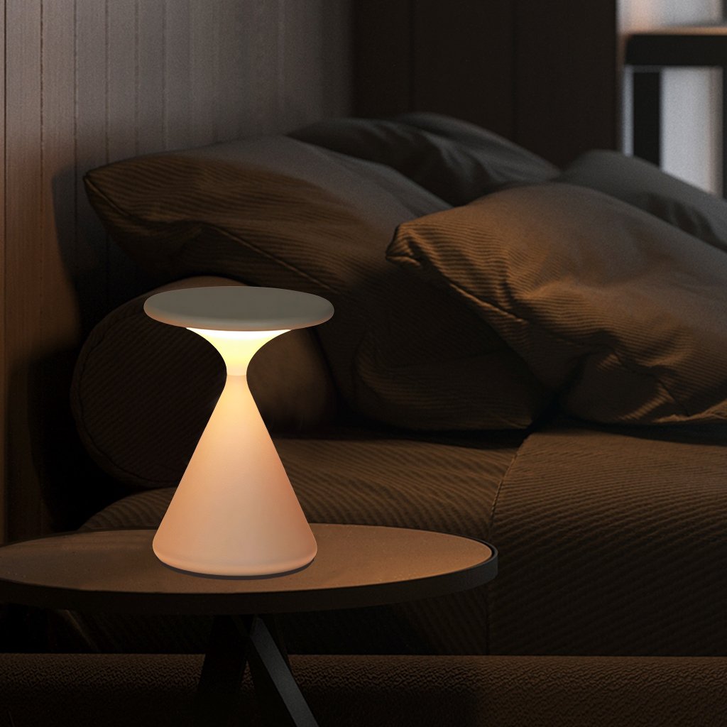 GlowHour – Wireless Table Lamp in Hourglass Design