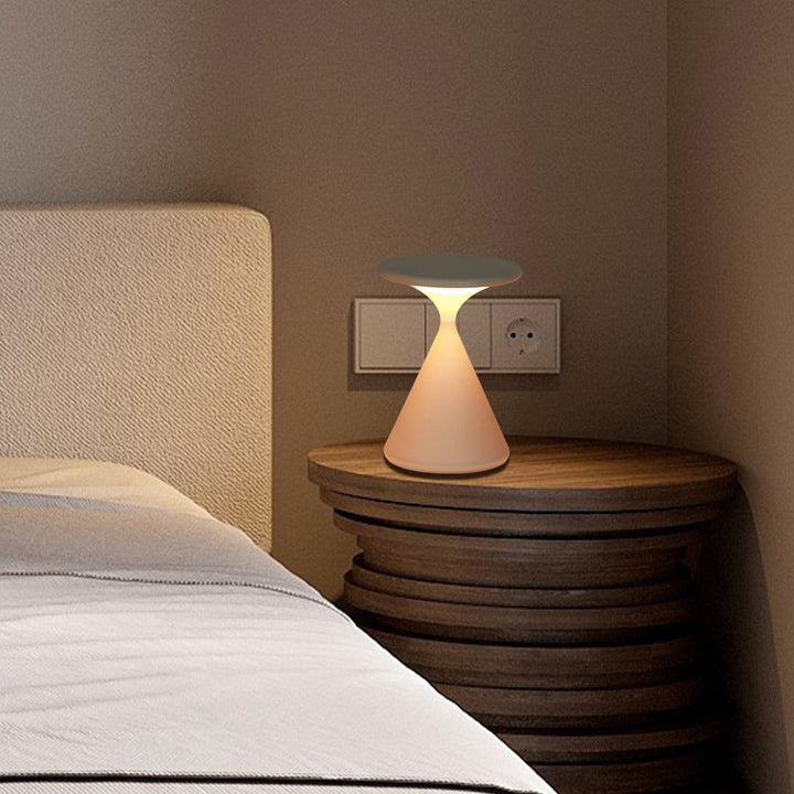 GlowHour – Wireless Table Lamp in Hourglass Design