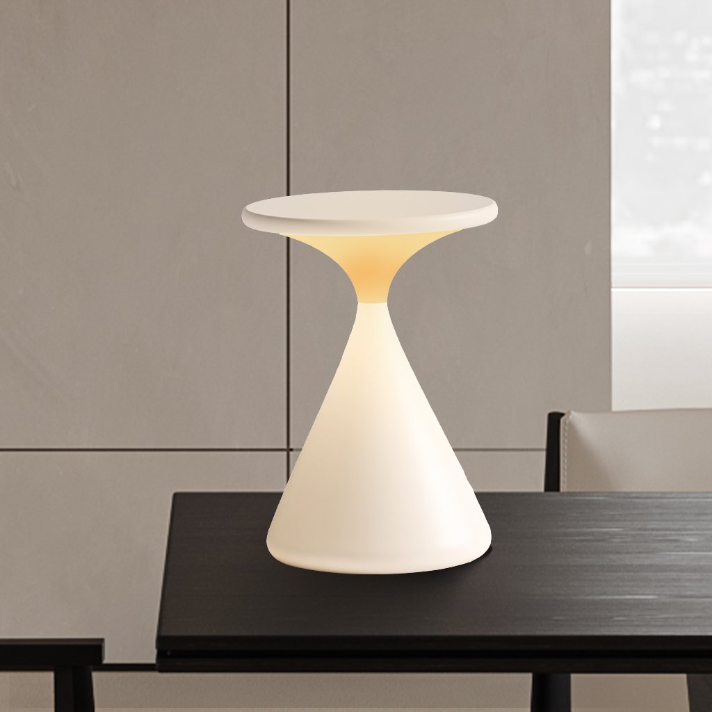 GlowHour – Wireless Table Lamp in Hourglass Design
