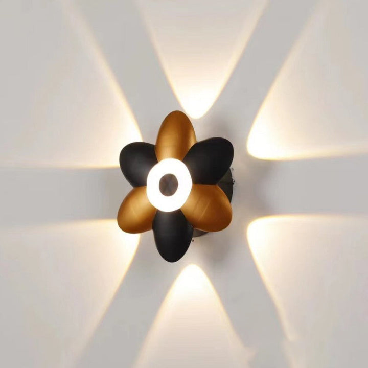 FloraGlow - Stylish and Efficient Outdoor Lighting - Waterproof LED Flower Wall Lamp