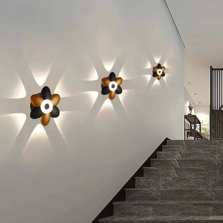 FloraGlow - Stylish and Efficient Outdoor Lighting - Waterproof LED Flower Wall Lamp
