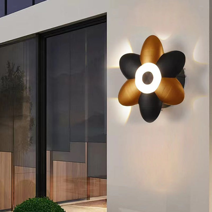 FloraGlow - Stylish and Efficient Outdoor Lighting - Waterproof LED Flower Wall Lamp