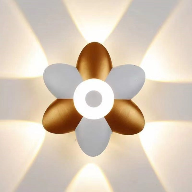 FloraGlow - Stylish and Efficient Outdoor Lighting - Waterproof LED Flower Wall Lamp