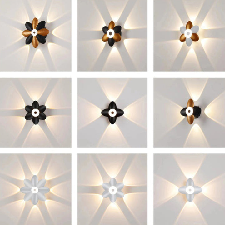 FloraGlow - Stylish and Efficient Outdoor Lighting - Waterproof LED Flower Wall Lamp