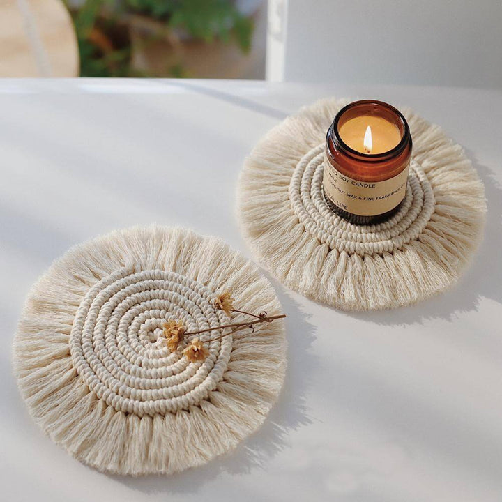 BohoWeave – Handmade Macramé Coasters in Bohemian Style