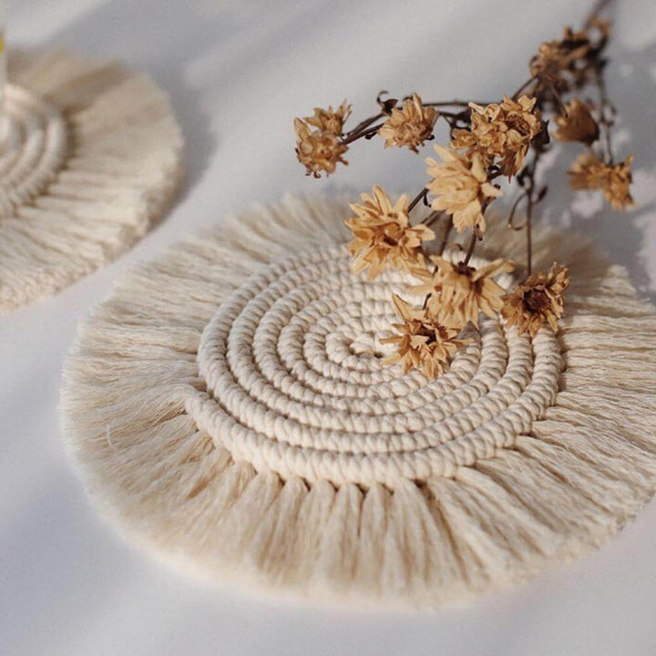 BohoWeave – Handmade Macramé Coasters in Bohemian Style