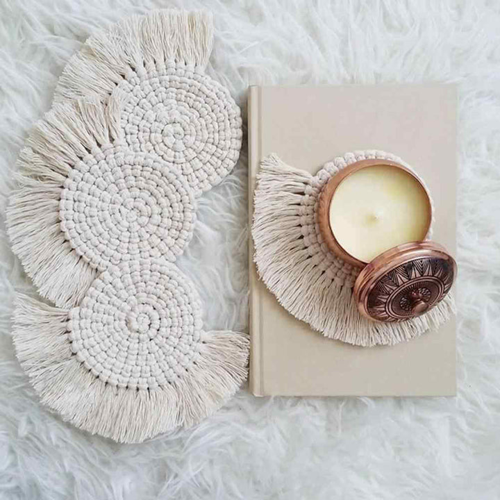 BohoWeave – Handmade Macramé Coasters in Bohemian Style