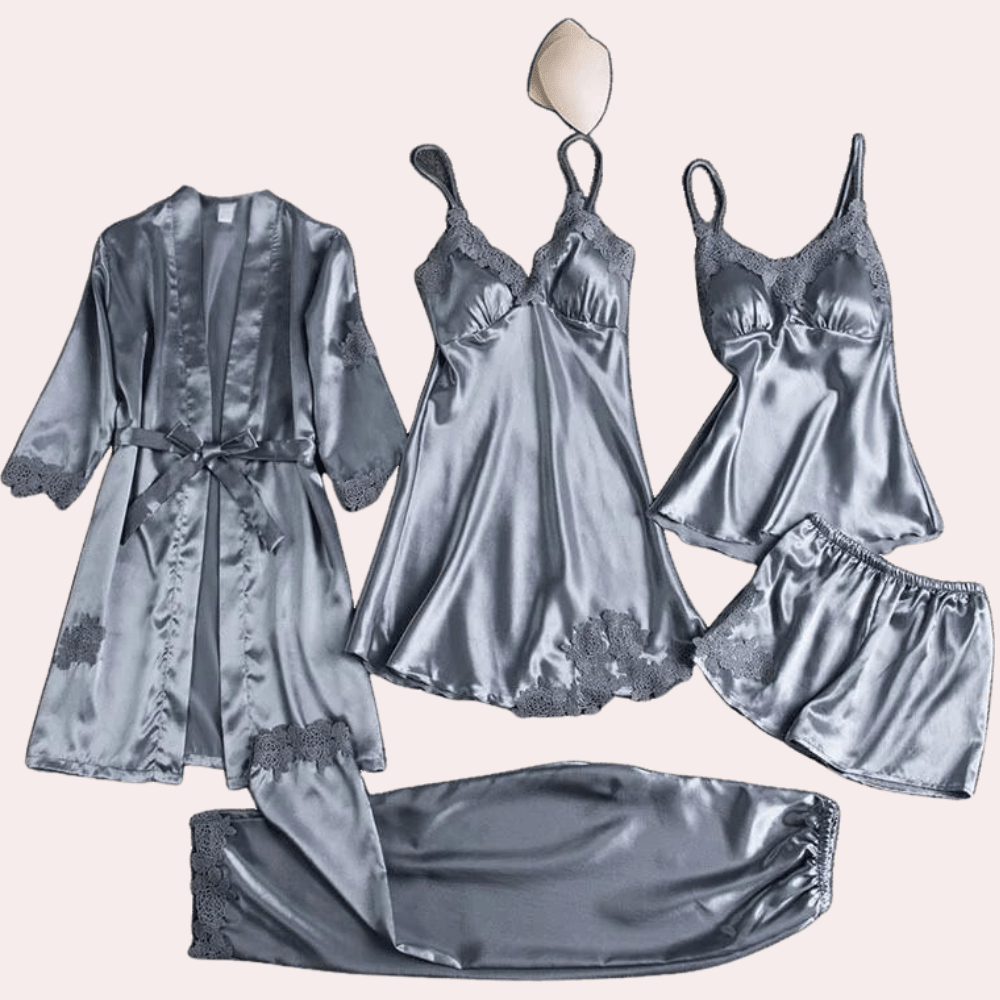 LuxeSilk - Women's Satin Loungewear with Fine Lace for Ultimate Comfort