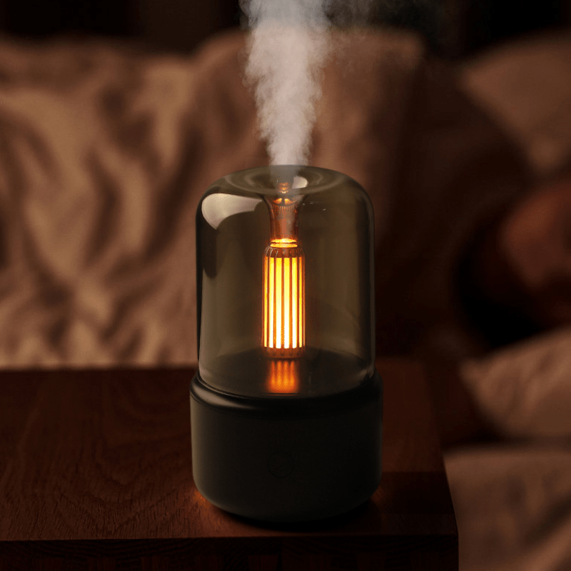 AromaFlame – LED Aroma Diffuser with Atmospheric Flame Light Effects