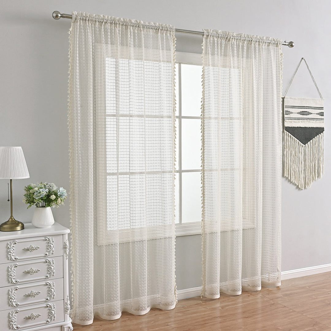 SoftChic | Beige Voile Curtains for Elegance and Comfort