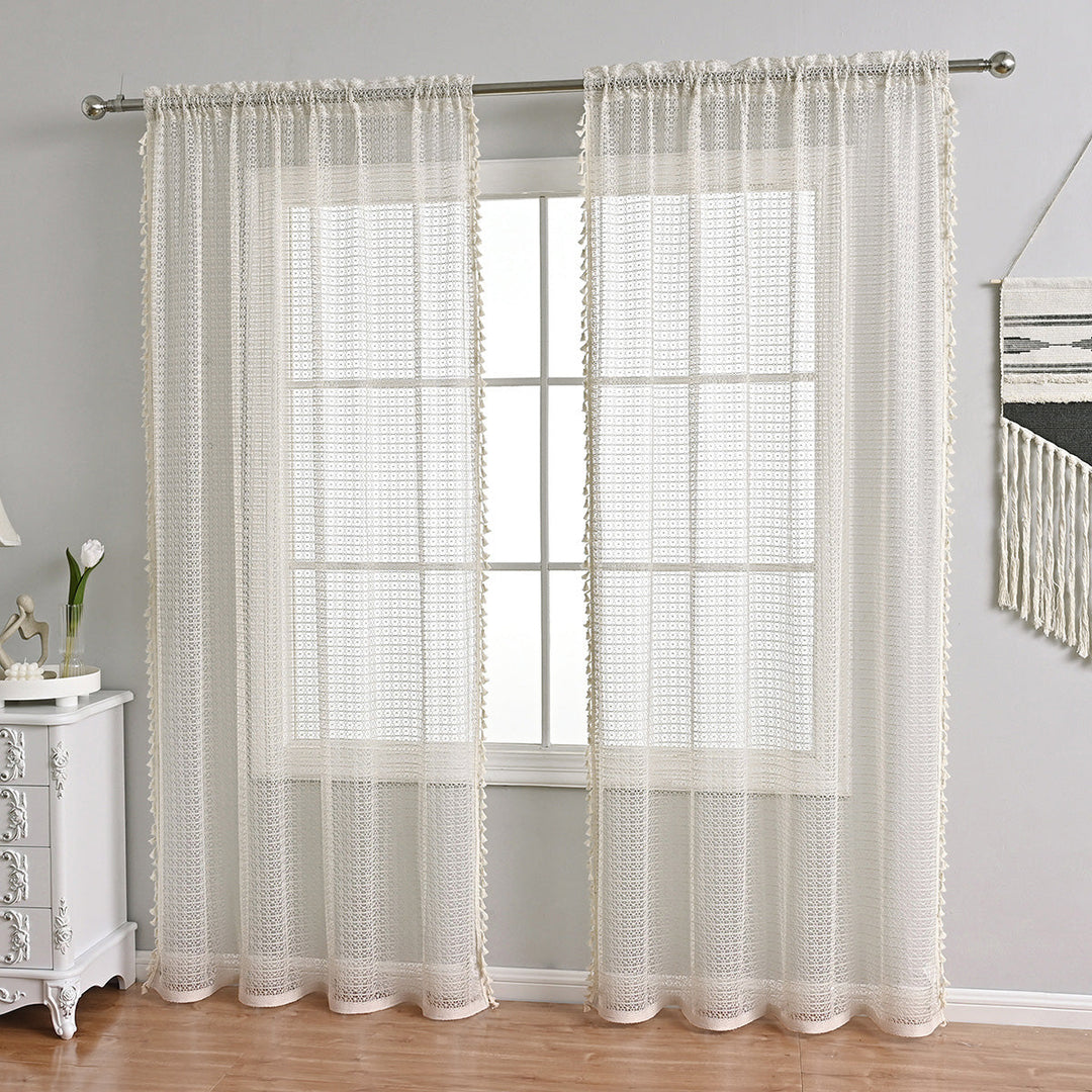 SoftChic | Beige Voile Curtains for Elegance and Comfort