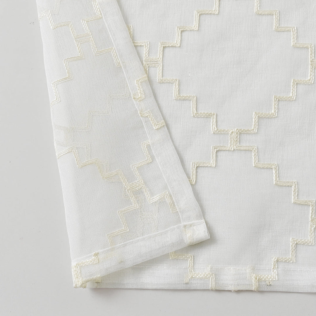 SheerWave | Transparent Voile with Wave Pattern