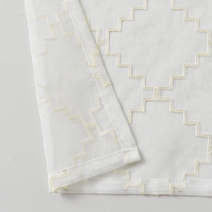 SheerWave | Transparent Voile with Wave Pattern