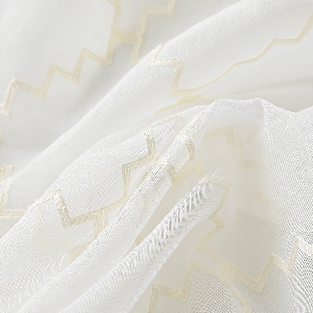 SheerWave | Transparent Voile with Wave Pattern