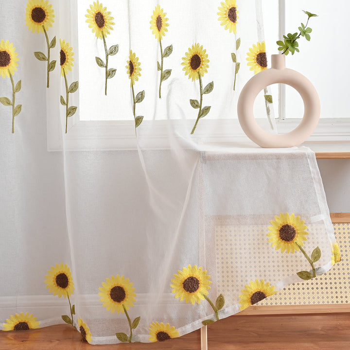 SunnyFields | Sunflower Curtain for a Farmhouse Interior