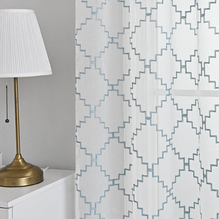 SheerWave | Transparent Voile with Wave Pattern