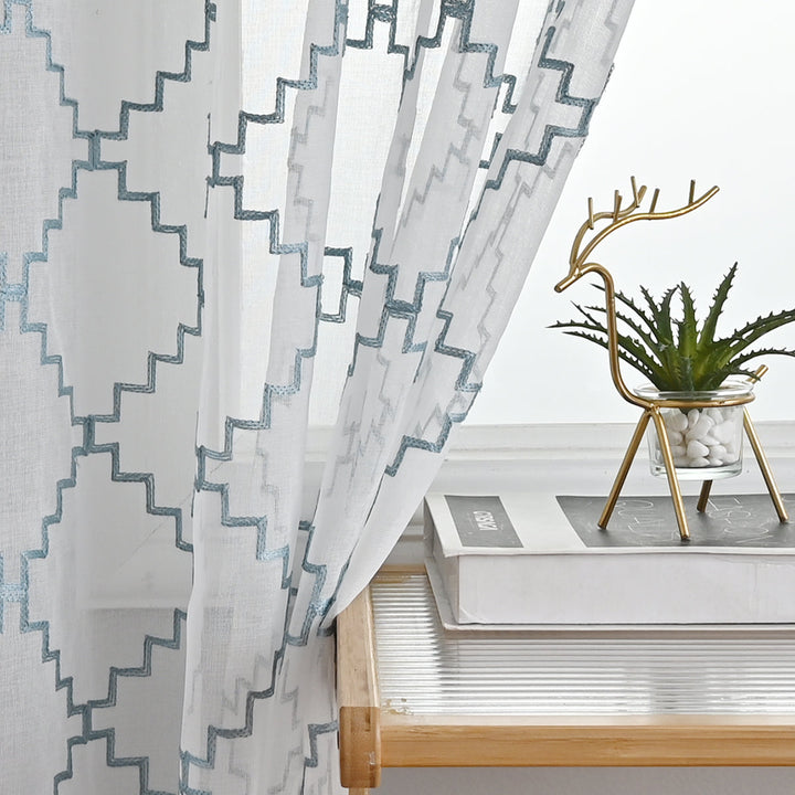 SheerWave | Transparent Voile with Wave Pattern