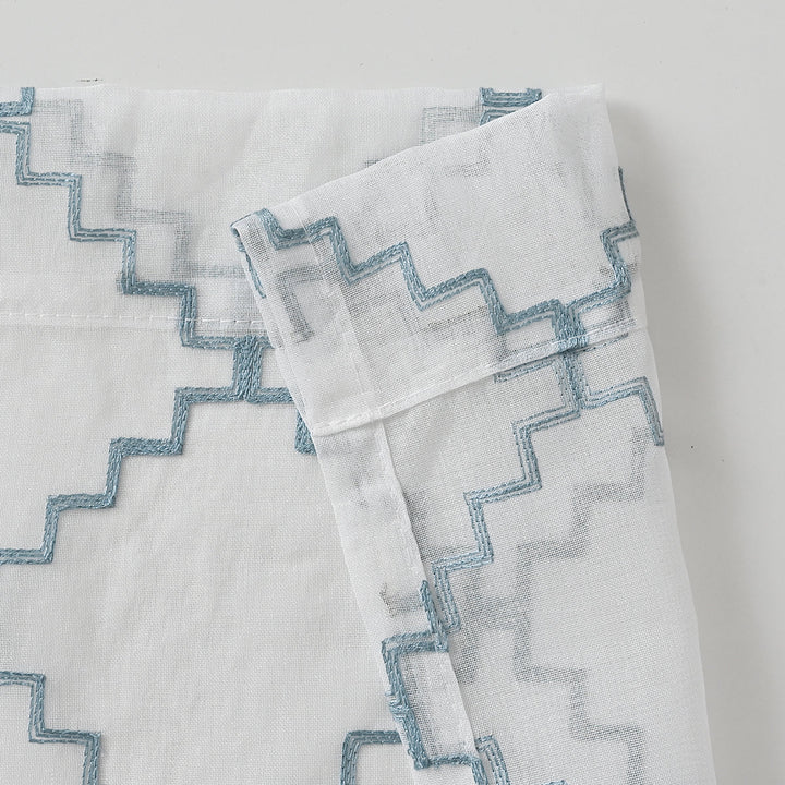 SheerWave | Transparent Voile with Wave Pattern