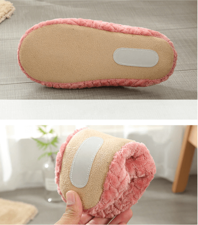 Ultra-Soft Faux Fur Slippers with Padded Insole and Non-Slip Sole