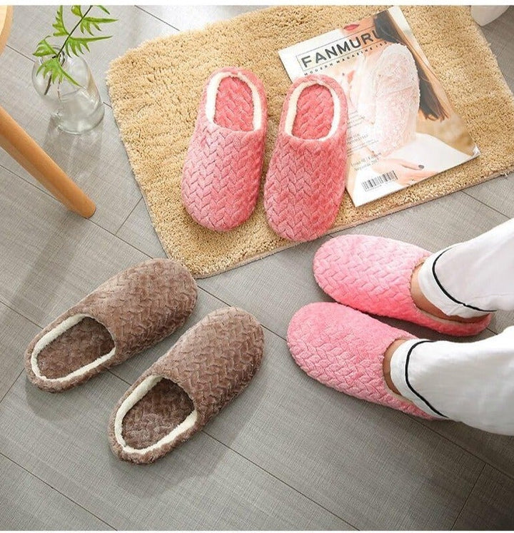 Ultra-Soft Faux Fur Slippers with Padded Insole and Non-Slip Sole
