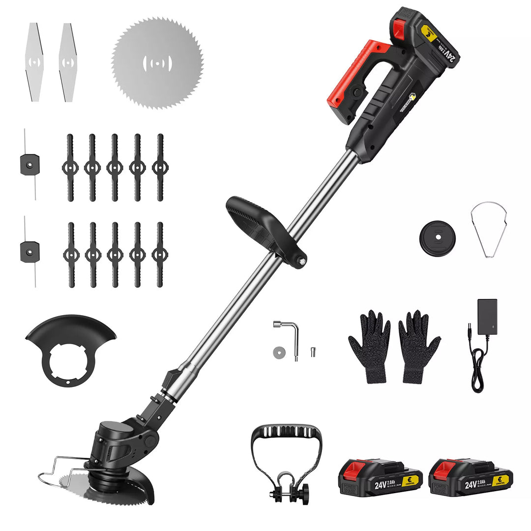 3-in-1 Grass Trimmer and Brush Cutter - Wireless, Versatile, and Equipped with Interchangeable Heads