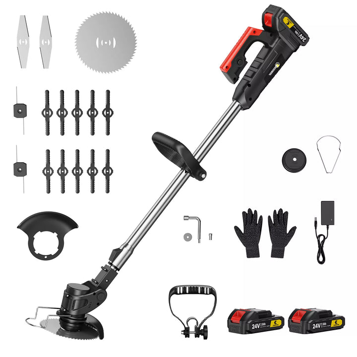 3-in-1 Grass Trimmer and Brush Cutter - Wireless, Versatile, and Equipped with Interchangeable Heads