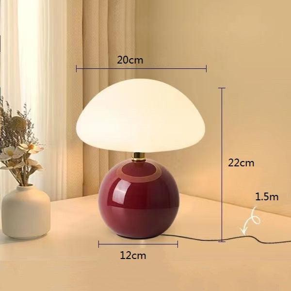 ParisLune – Ceramic Mushroom Table Lamp in French Style with Adjustable Lighting
