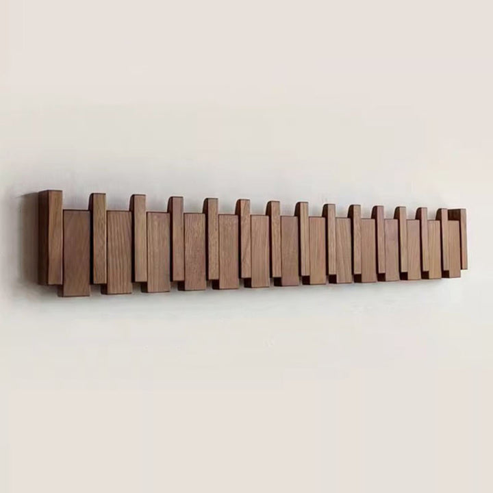 Clavea – Solid Wood Coat Rack – Smart Foldable Hooks and Musical Design