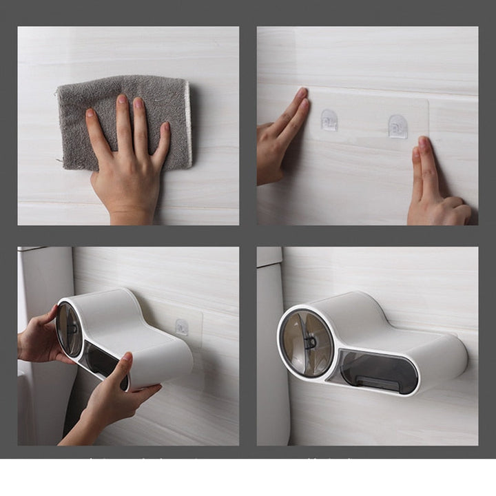 SlimStorage | Toilet Paper Holder with Storage Function