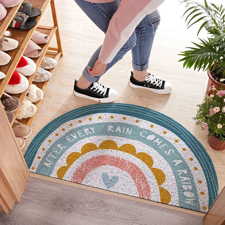 VibrantEntry | Half Round Door Mat with Rainbow Print
