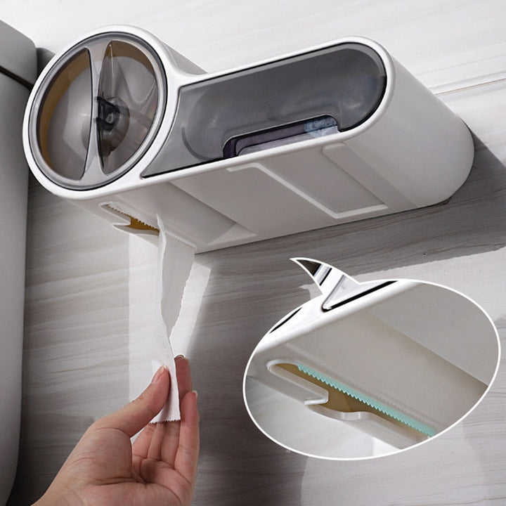 SlimStorage | Toilet Paper Holder with Storage Function