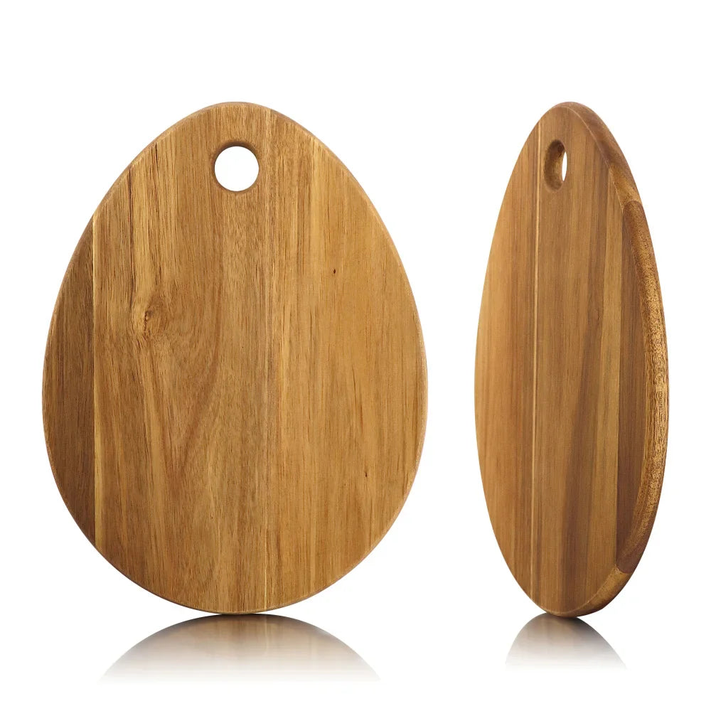 AcaciaDelight | Solid Wooden Cutting Board in Drop Shape