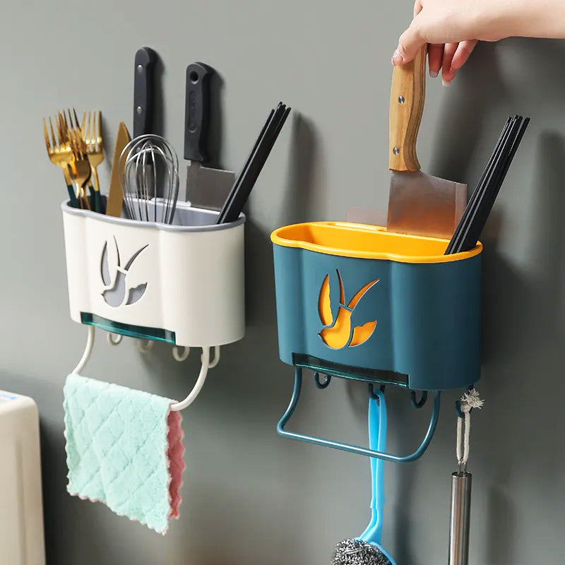Smart Kitchen Organizer - Storage Space and Hands-Free Phone Holder for Convenience