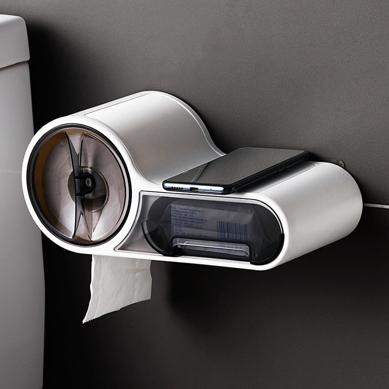 SlimStorage | Toilet Paper Holder with Storage Function