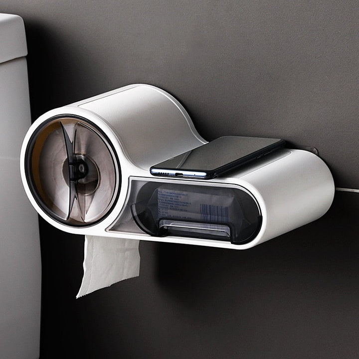 SlimStorage | Toilet Paper Holder with Storage Function