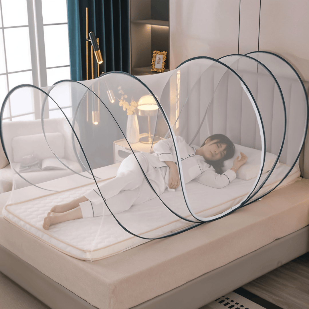 SerenityGuard – Foldable Round Mosquito Net with Fine Mesh & Sturdy Frame
