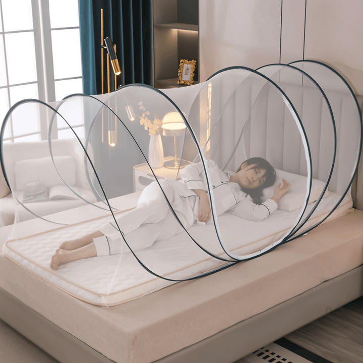 SerenityGuard – Foldable Round Mosquito Net with Fine Mesh & Sturdy Frame