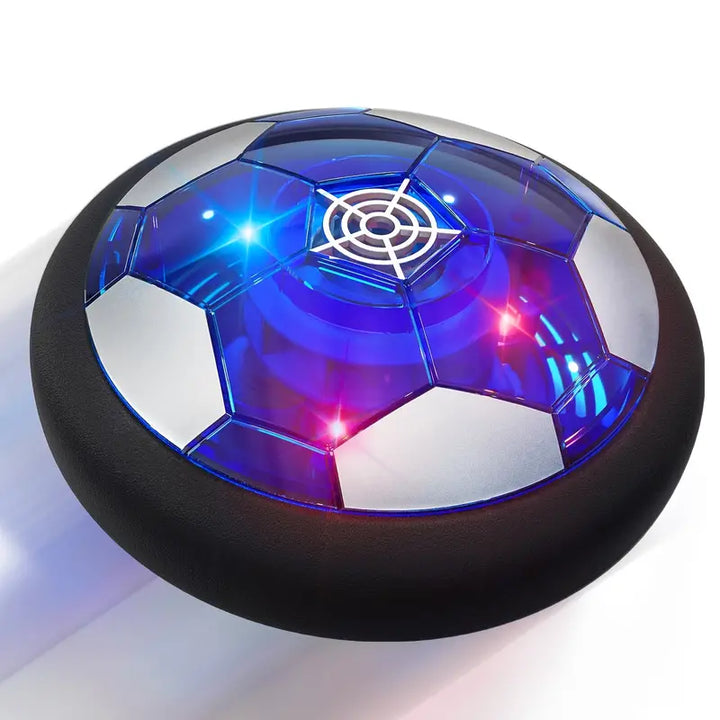 AirKick – Air Soccer with Foam Bumpers – Rechargeable Hover Ball with LED Lighting
