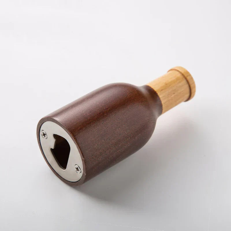 TimberPop Bottle Opener - Elegant Wooden Design with Ergonomic Comfort - A Beautiful Kitchen Tool