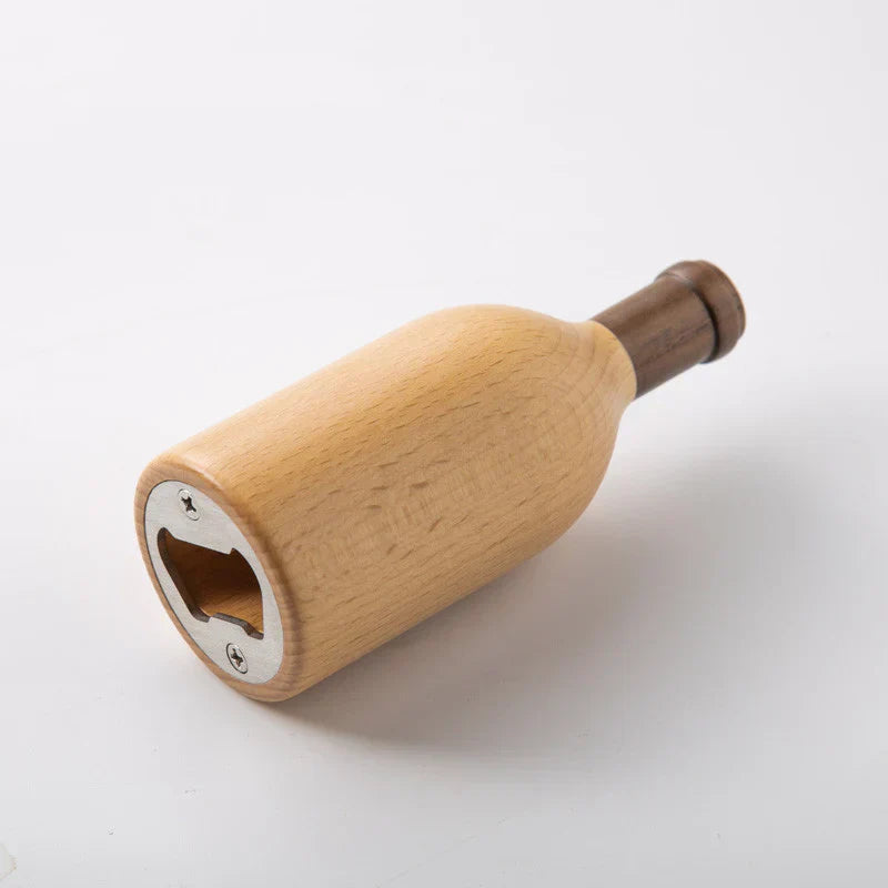 TimberPop Bottle Opener - Elegant Wooden Design with Ergonomic Comfort - A Beautiful Kitchen Tool