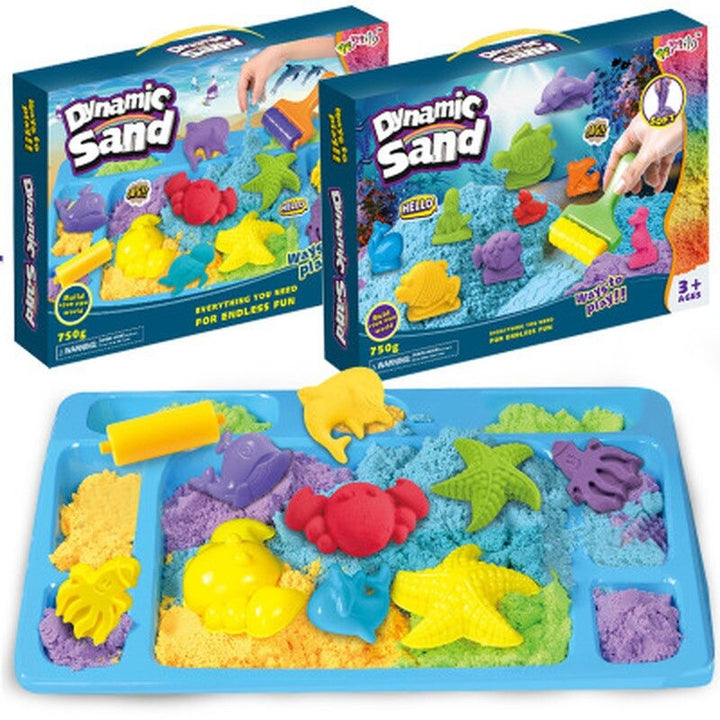 Kinetic Sand Set for Kids with Creative Molds – 500g Play Sand and Play Table, BPA Free, For Ages 3+