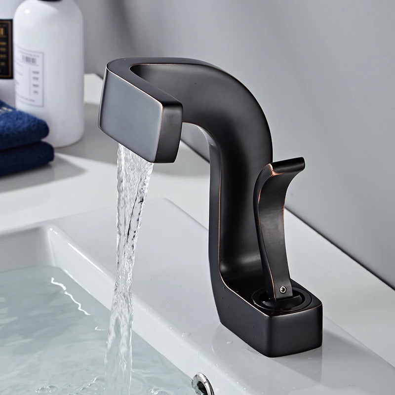 CurveElite | Sleek Curved Bathroom Faucet with Precise Control