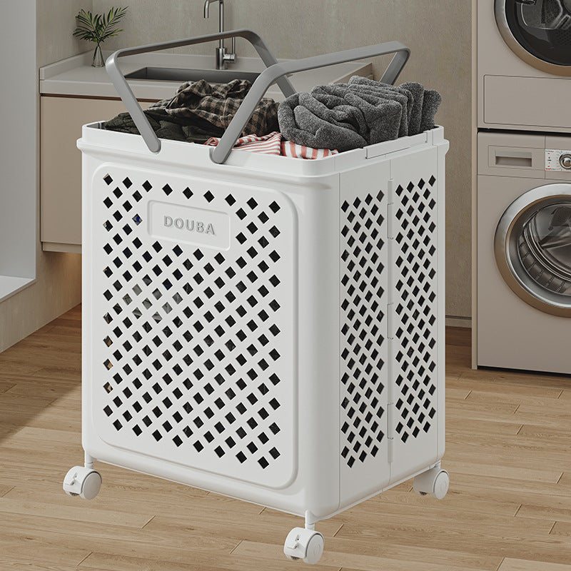 EasyRoll | Foldable Laundry Basket with Wheels for Organization