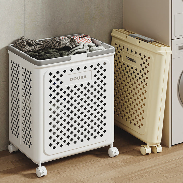 EasyRoll | Foldable Laundry Basket with Wheels for Organization