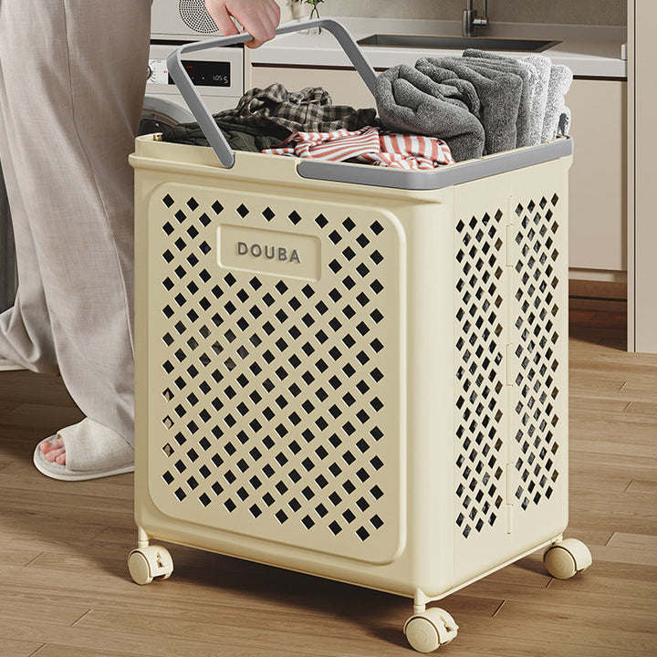 EasyRoll | Foldable Laundry Basket with Wheels for Organization