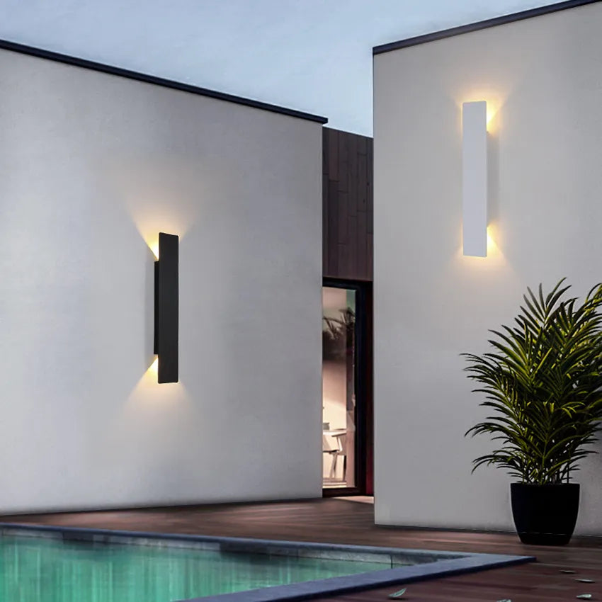 AluminiumGlow | Elegant Waterproof Wall Lighting for Garden