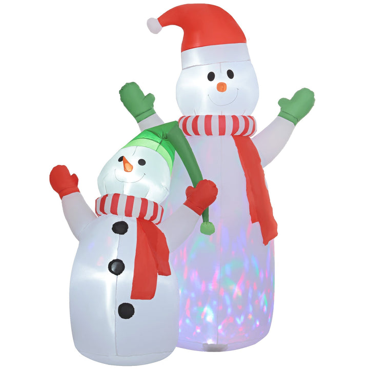 FrostyFamily – Large Christmas Snowman Decoration with Child and LED Lights