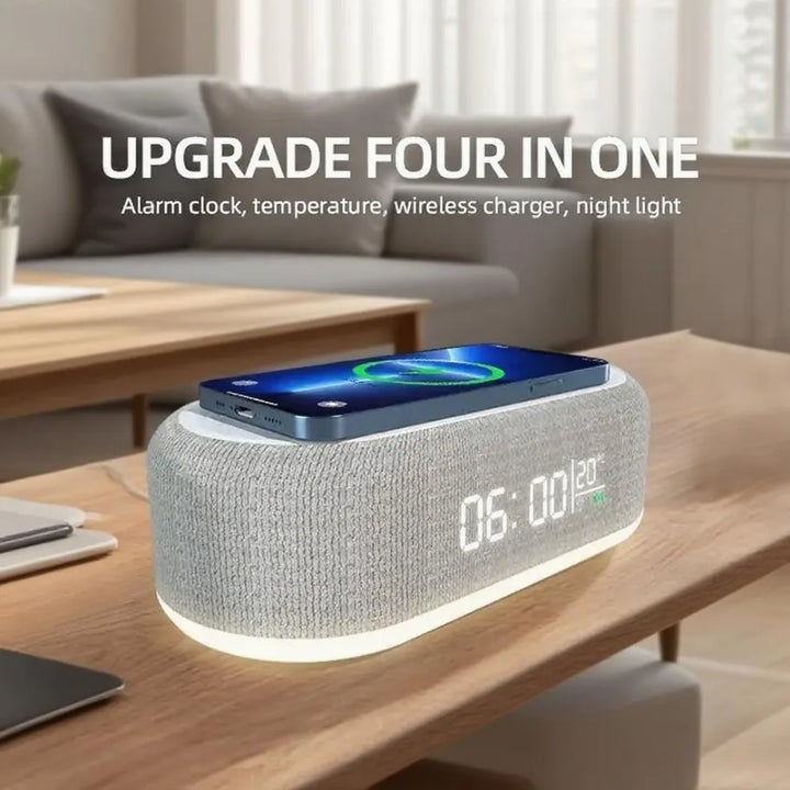 CLEVLO | 4-in-1 Wireless Charging Alarm Clock