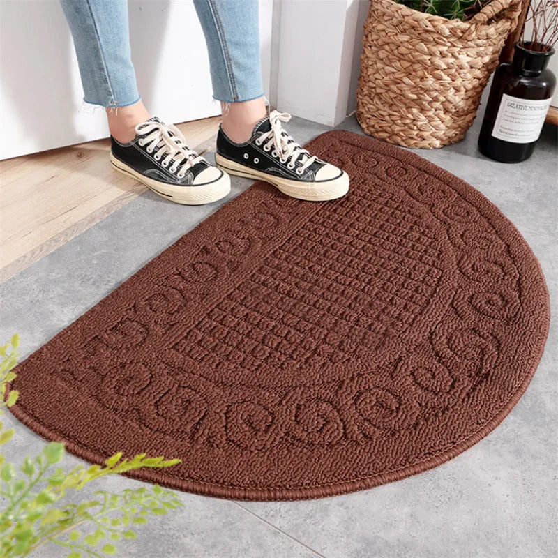 RetroVibe - Solid Color Half-Round Door Mat